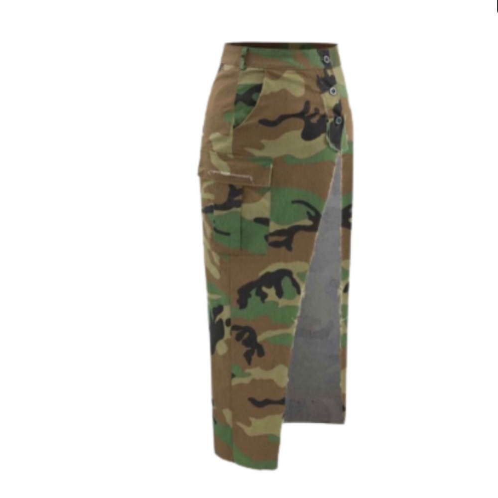 Camouflage High-Waisted Women's Skirt
